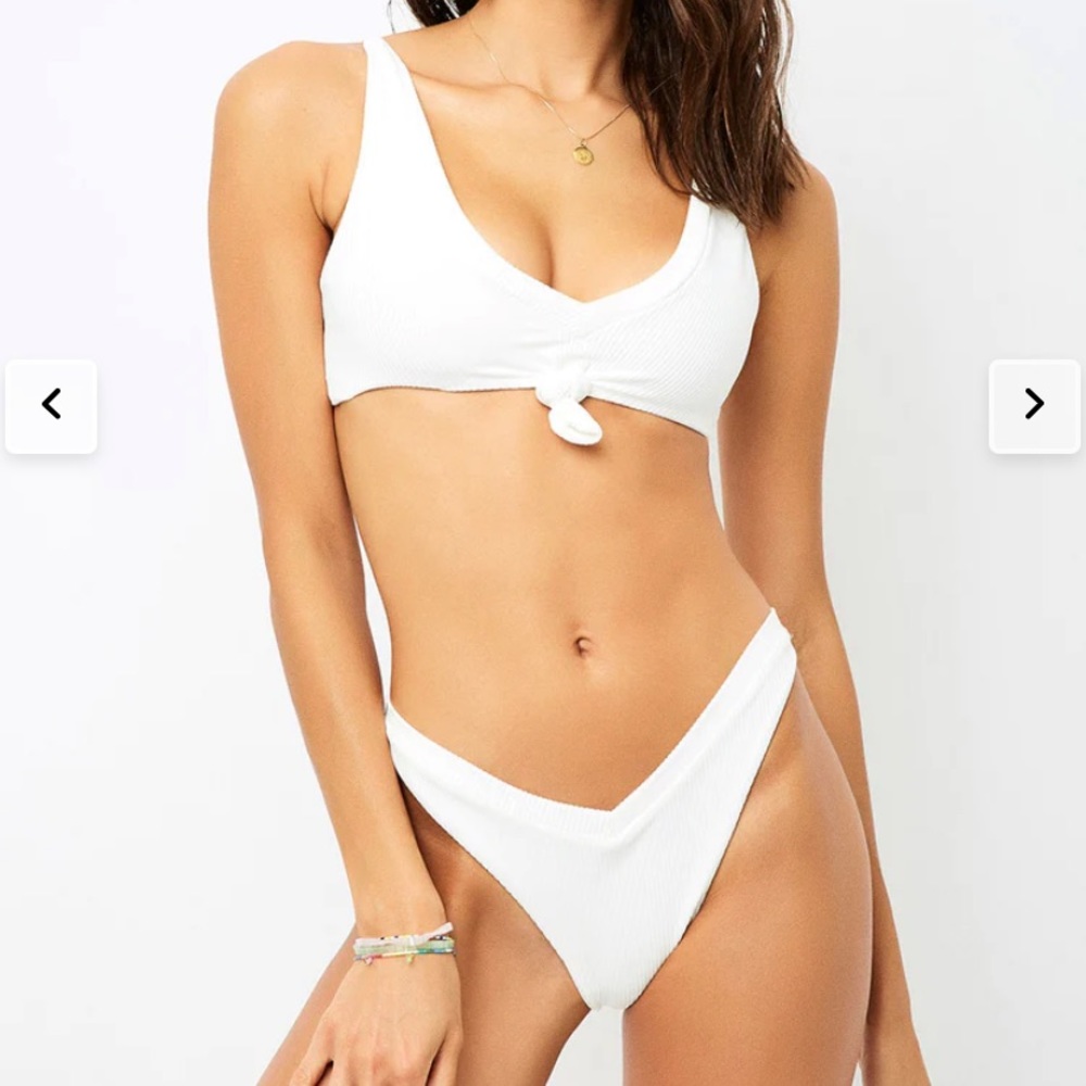 Size Small Frankie’s Bikinis White Austin Bottom